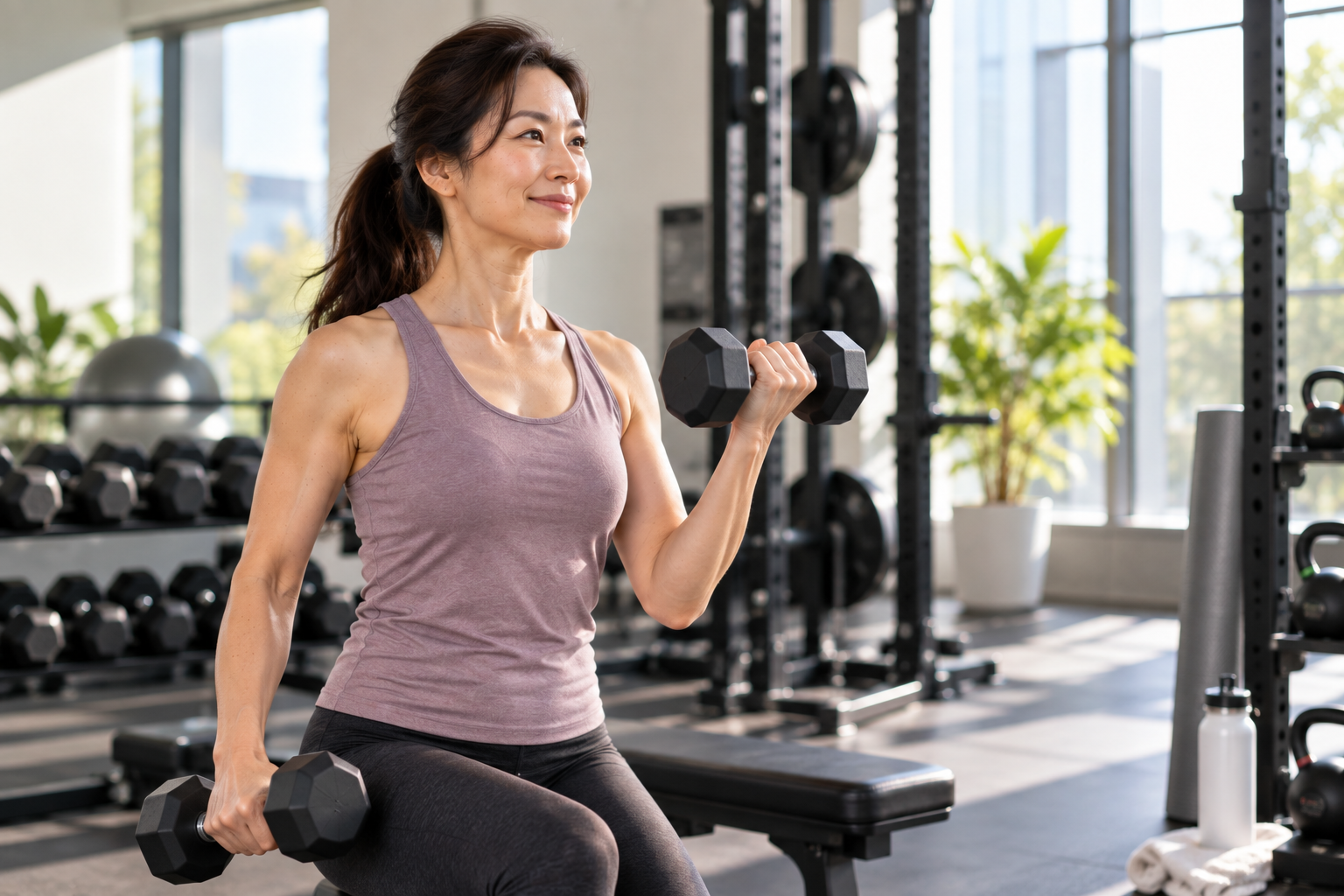Woman Strength Training in the Gym