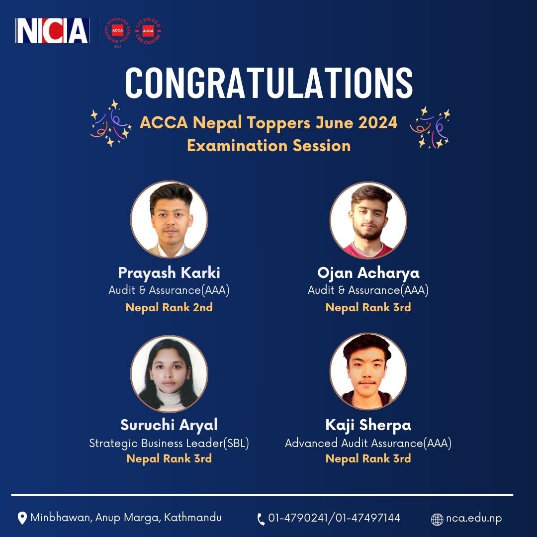 NCA College of Management Celebrates Exceptional ACCA June 2024 Exam Results