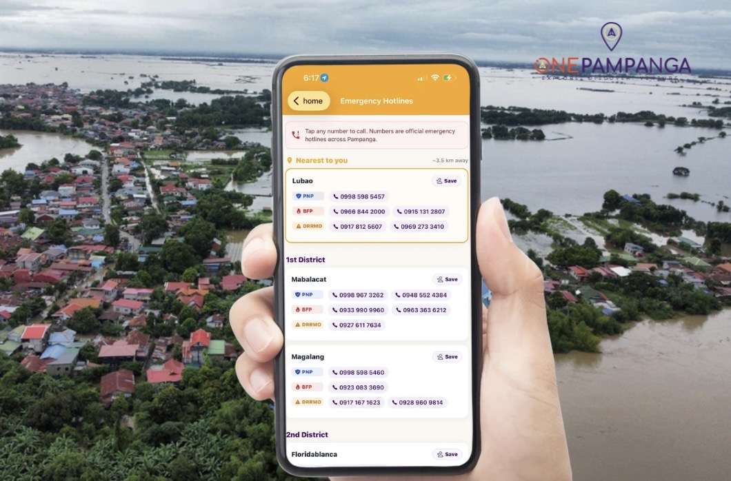 EMERGENCY NUMBERS NG PAMPANGA, SA ISANG TAP LANG Aksidente. Sunog. Baha. Sa mga sandaling 'yon, walang oras para maghanap ng number.
