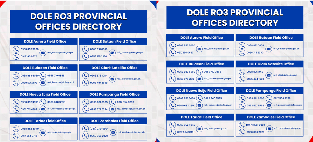 DOLE UPDATE: 𝐇𝐞𝐫𝐞 𝐢𝐬 𝐭𝐡𝐞 𝐜𝐮𝐫𝐫𝐞𝐧𝐭 𝐥𝐢𝐬𝐭 𝐨𝐟 𝐃𝐎𝐋𝐄-𝟑'𝐬 𝐜𝐨𝐧𝐭𝐚𝐜𝐭 𝐢𝐧𝐟𝐨𝐫𝐦𝐚𝐭𝐢𝐨𝐧.