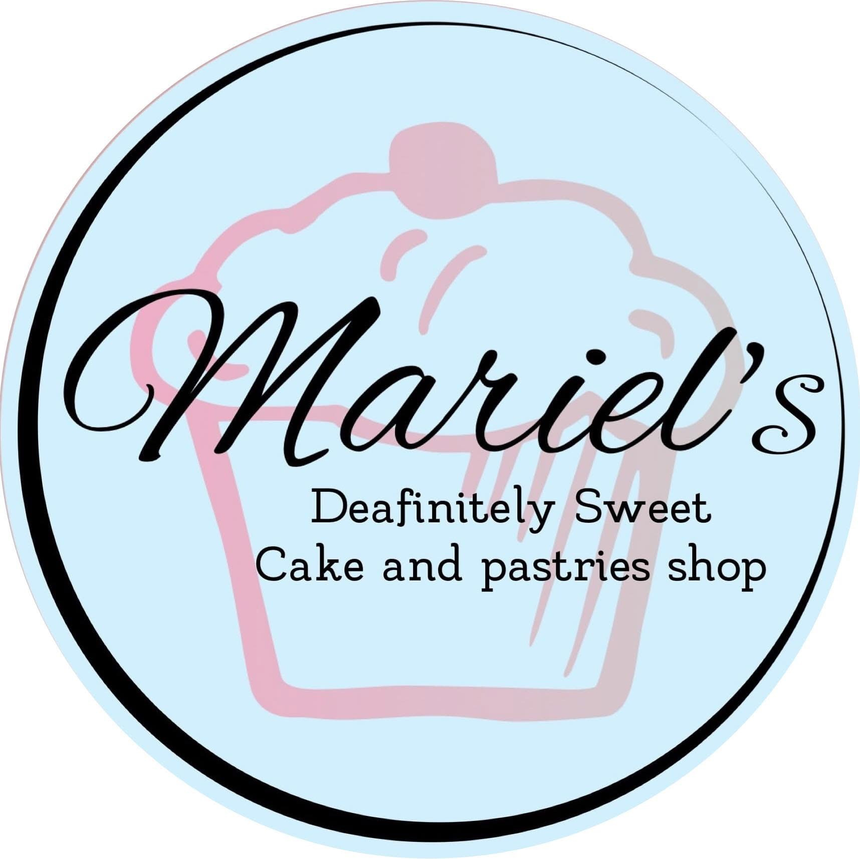 Mariel’s Deafinitely sweet cake and pastries shop logo