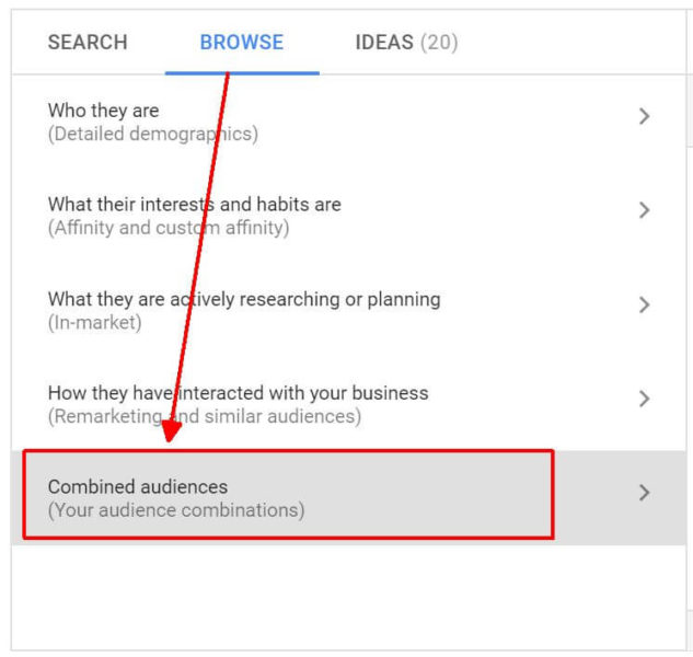 How to set audiences in Google ads