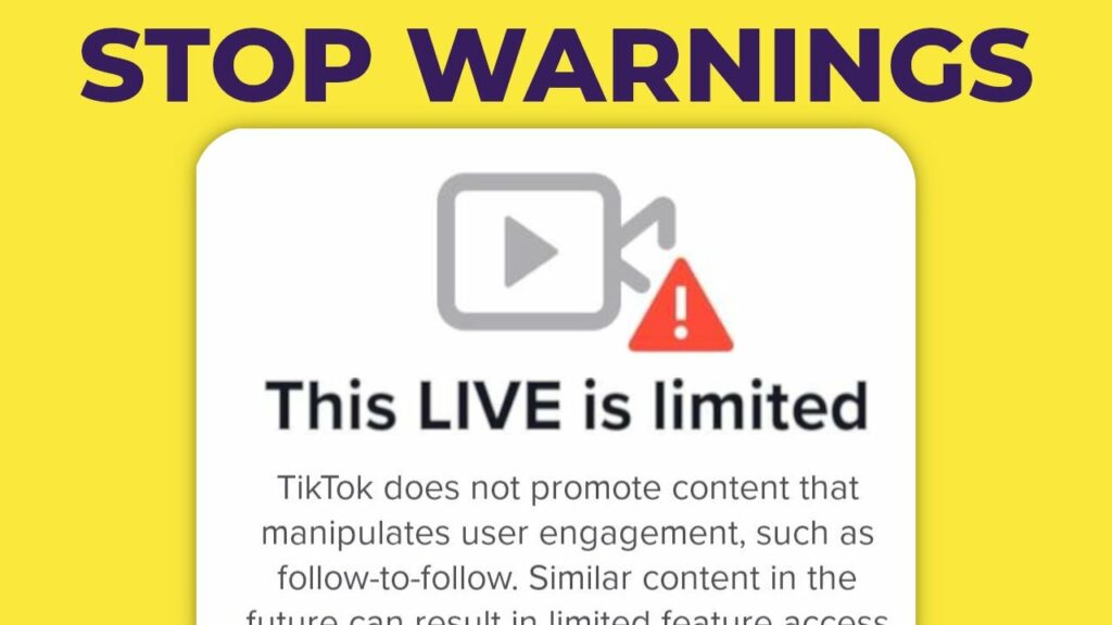 Causes and remedies for Live visibility restricted TikTok