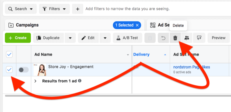 How to cancel order in facebook ads