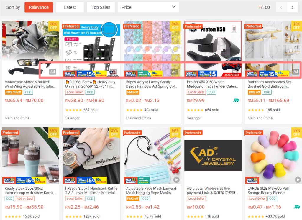 The role of Shopee Ads for e-commerce stores