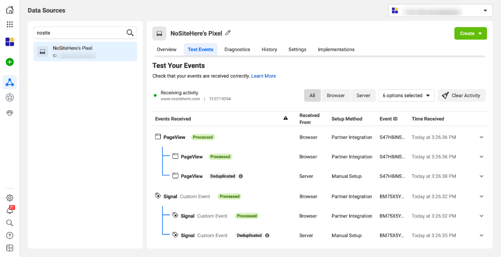 Facebook conversion API parameters