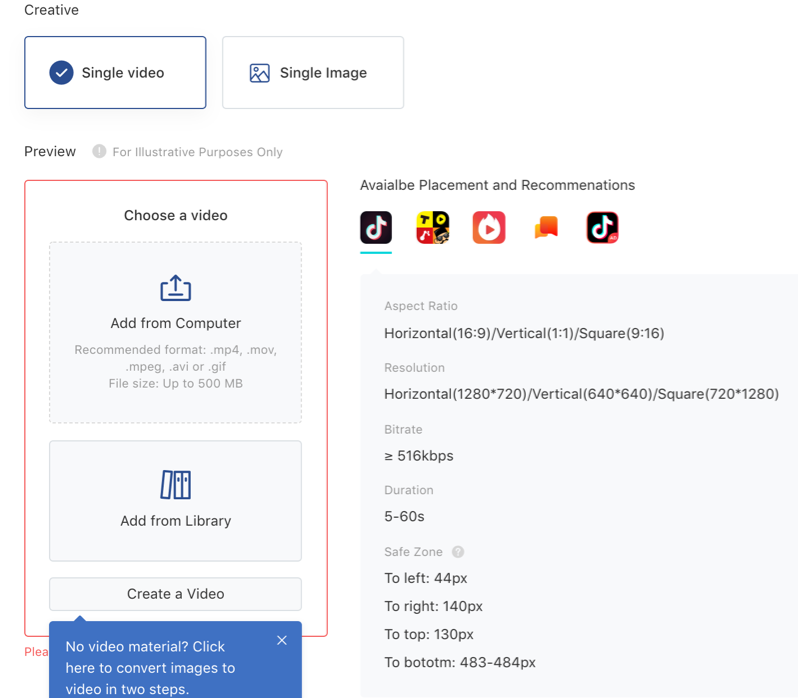 The process of creating ads on TikTok