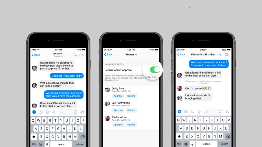 Creating group chat on Messenger brings productivity