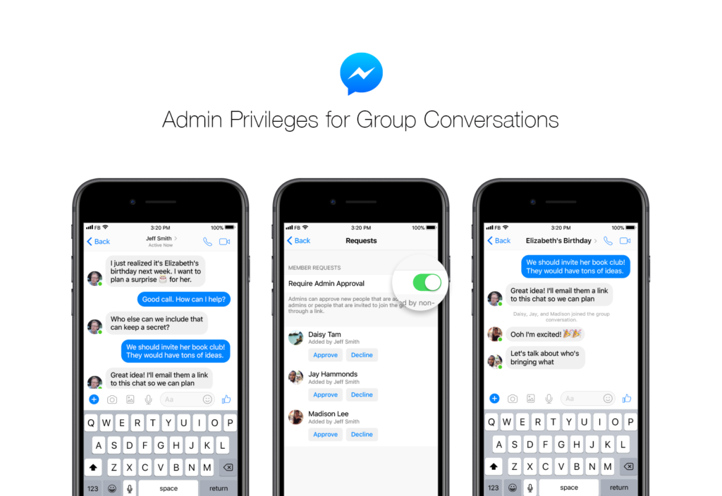 How to create a group chat in Messenger iPhone