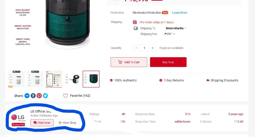 Shopee Make offer not showing