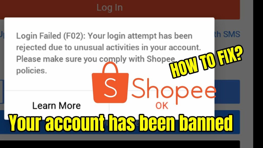 Shopee account is locked for security reasons