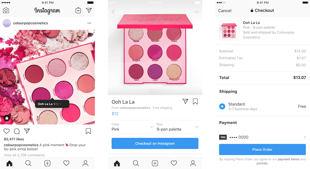 Advertising methods on Instagram