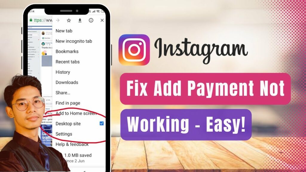 Why is the Instagram payment method not working