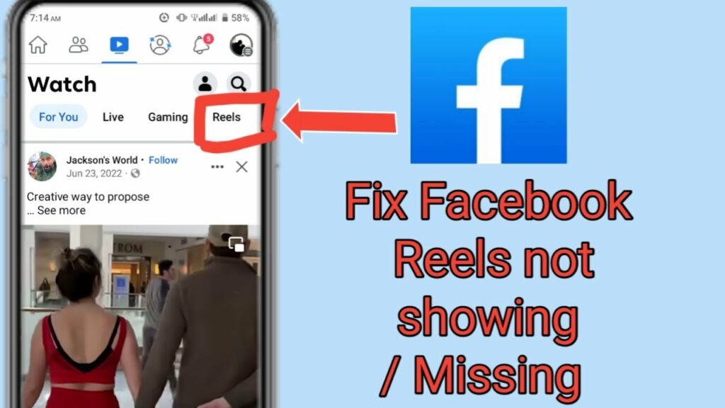 Why isn't Facebook reels not showing on Android phone?