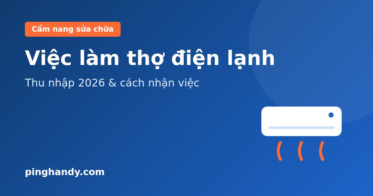 Việc làm thợ điện lạnh 2026: Thu nhập, kỹ năng & cách nhận việc