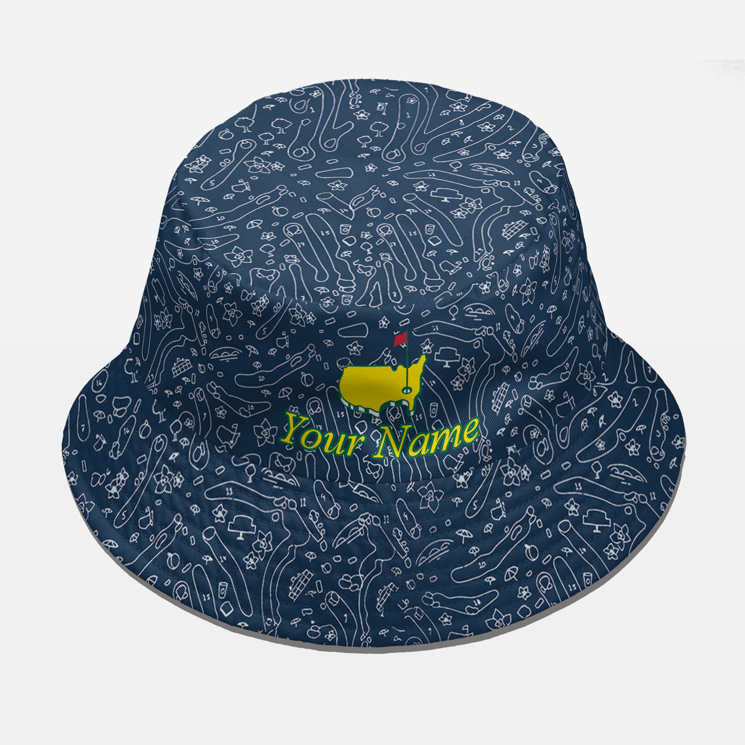 Masters Course Design Performance Tech Golf Reversible Bucket Hat
