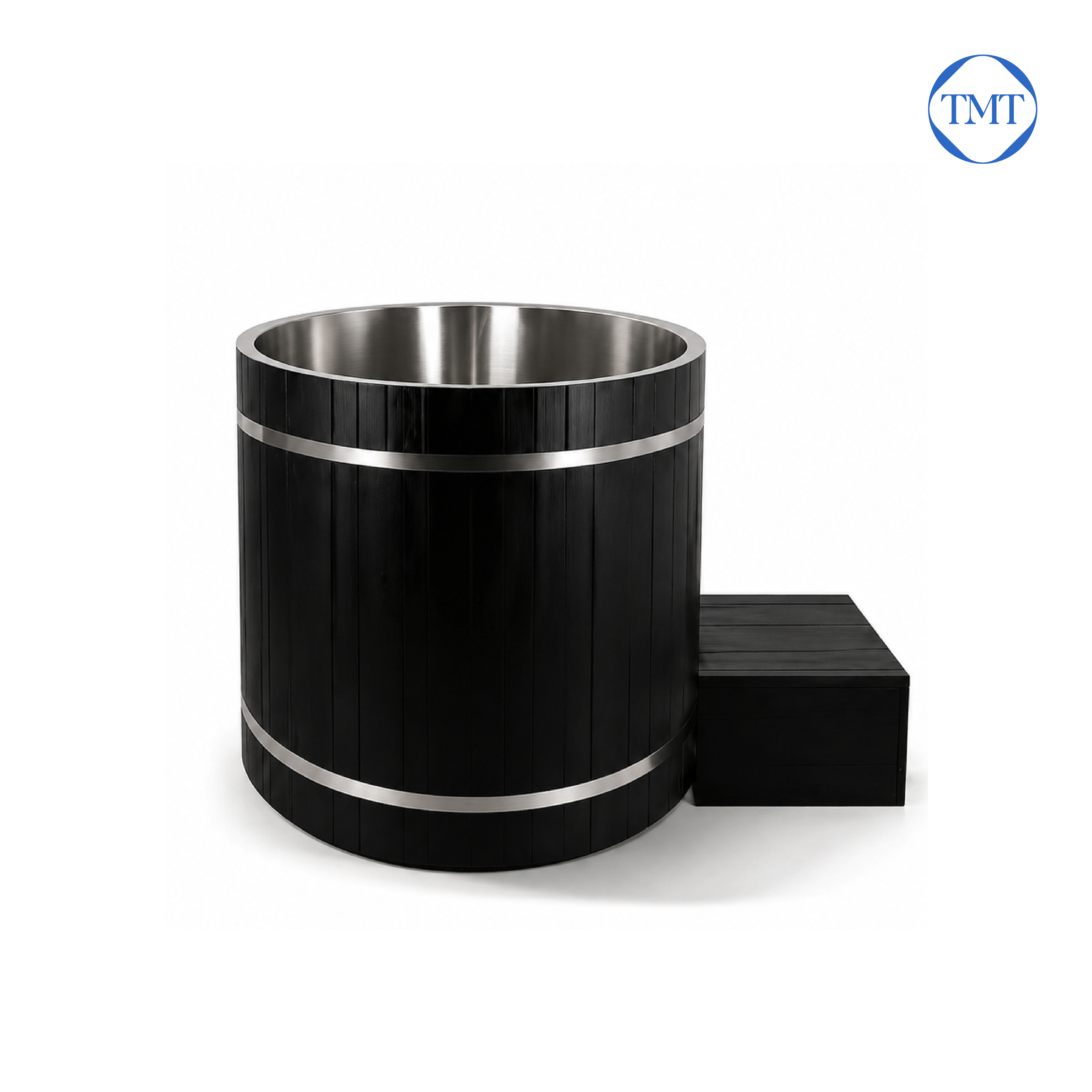Stainless steel wooden tub with chiller ถังแช่น้ำเย็นสแตนเลสพร้อมชิลเลอร์