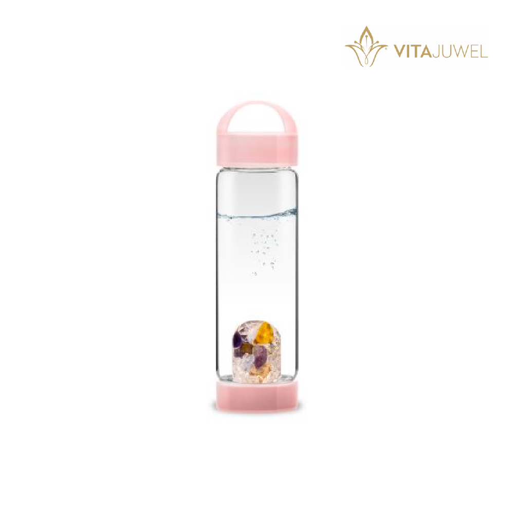 Pink ViA PRANA Rose bottle ขวด ViA PRANA สีชมพู โรสควอตซ์