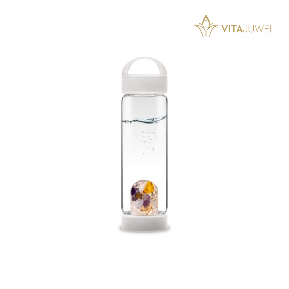 White ViA PRANA crystal bottle ขวด ViA PRANA สีขาว
