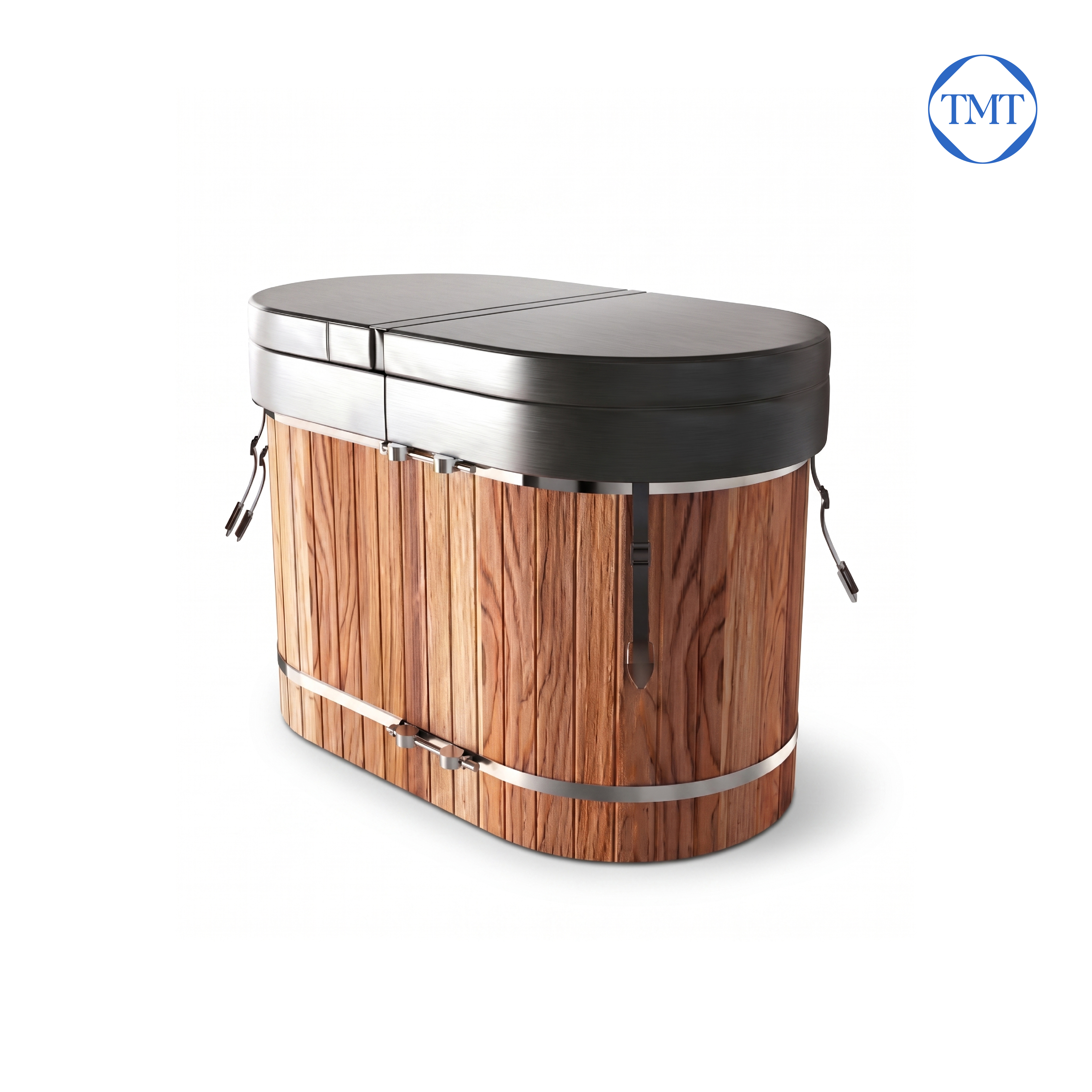 Pine wooden cold plunge with chiller ถังแช่น้ำเย็นไม้สนพร้อมชิลเลอร์