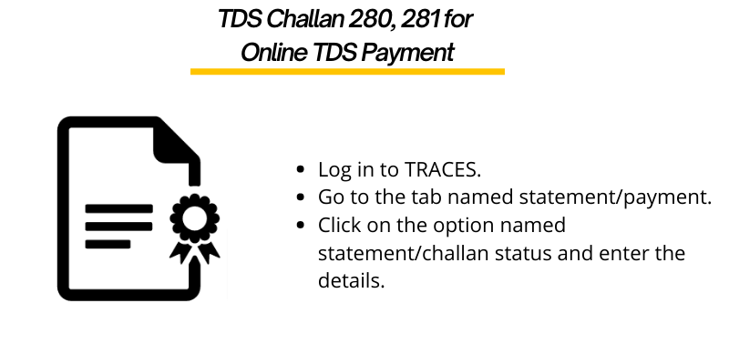 TDS Challan 280, 281 for Online TDS Payment