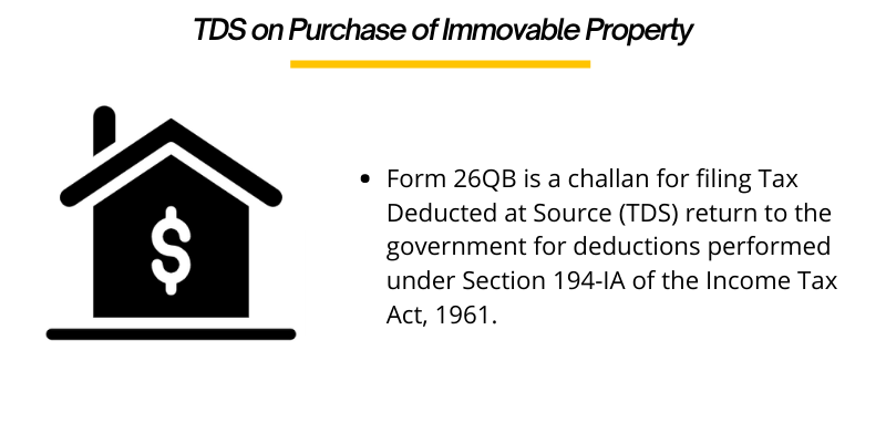 TDS On Purchase Of Immovable Property