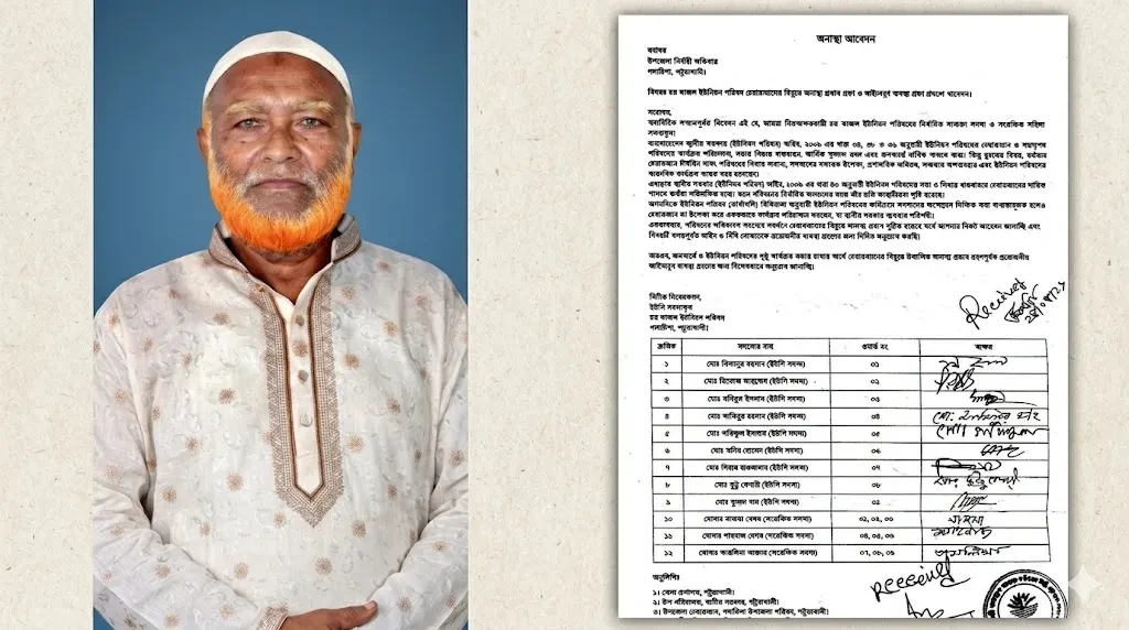 ইউপি চেয়ারম্যানের বিরুদ্ধে অনাস্থা, ইউএনওকে ১২ মেম্বারের চিঠি