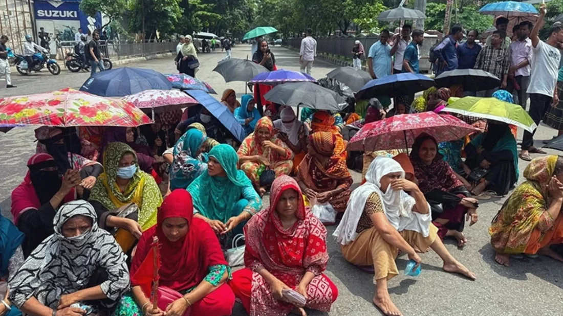 মহাখালী-তেজগাঁও সড়ক অবরোধ