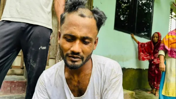 গণপিটুনির পর চোরের মাথা ন্যাড়া করল গ্রামবাসী