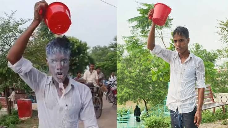 বেইমান’ প্রেমকে বিদায়, দুধ দিয়ে গোসল যুবকের
