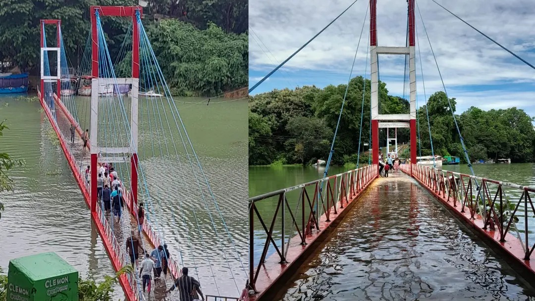 পানির নিচে রাঙামাটির ঝুলন্ত সেতু, পর্যটক প্রবেশ বন্ধ