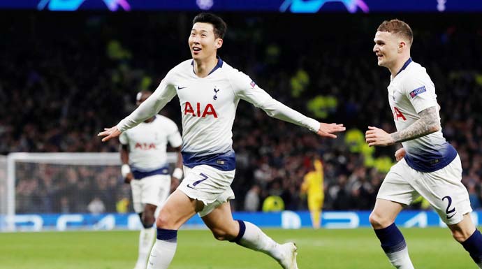 Pemain Tottenahm Hotspur berlaga di Liga Champions