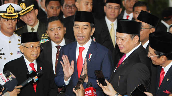 Jokowi-Ma'aruf Amin Usai Dilantik