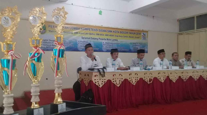 Pembukaan Lomba LKS SMK Tingkat Kota Bogor 2019 di SMKN 1, Selasa (22/10/2019)