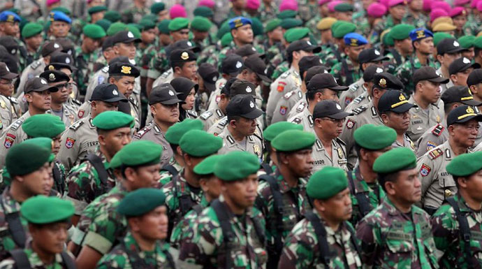 Personil TNI Amankan Pelantikan