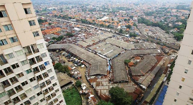 Tampak terlihat Pasar Tradisional Kemiri Muka yang berada di kawasan Kecamatan Beji. Ahmad Fachry/Radar Depok