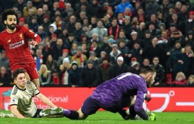 Mohamed Salah memastikan Liverpool menang 2-0 atas Manchester United pada laga pekan ke-23 Premier League 2019/20 di Anfield Stadium, Minggu (19/1/2020) malam WIB.