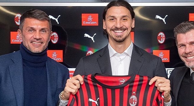 Zlatan Ibrahimovic resmi bergabung dengan AC Milan, Kamis (2/1/2020).