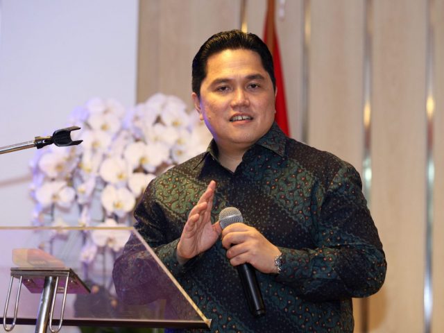 Menteri BUMN Erick Thohir menargetkan holding RS BUMN selesai Desember. (Dery Ridwansah/JawaPos.com)