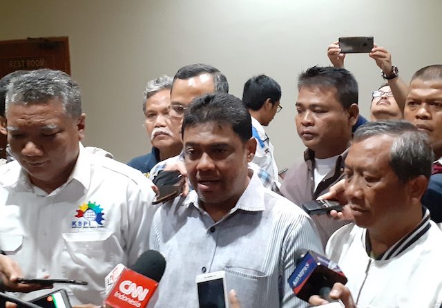 Presiden Konfederasi Serikat Pekerja Indonesia (KSPI) Said Iqbal menegaskan, dirinya tidak pernah diundang sekalipun oleh pihak pemerintah untuk membahas RUU Omnibus Law Cilaka (Zaking/JawaPos.com)