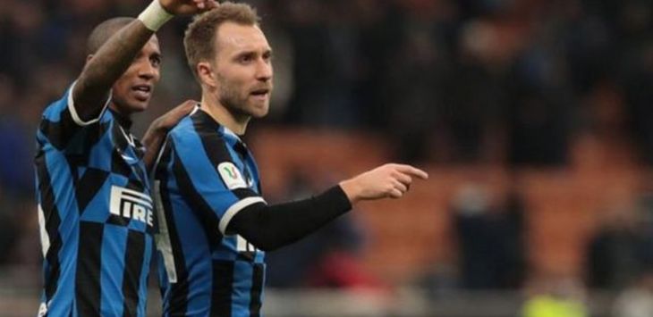 Christian Eriksen jalani laga debut dengan Inter Milan di perempat final Coppa Italia, Kamis (30/1) dini hari WIB. (BBC)