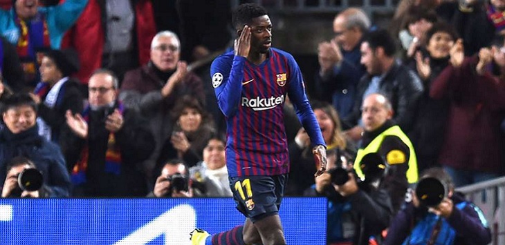 Penyerang sayap Barcelona, Ousmane Dembele.