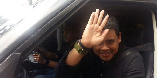 Bobby Nasution usai mengunjungi Kantor DPD PDIP Kota Medan. Foto RMOLSumut