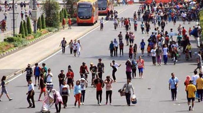 Ilustrasi Car Free Day Jakarta