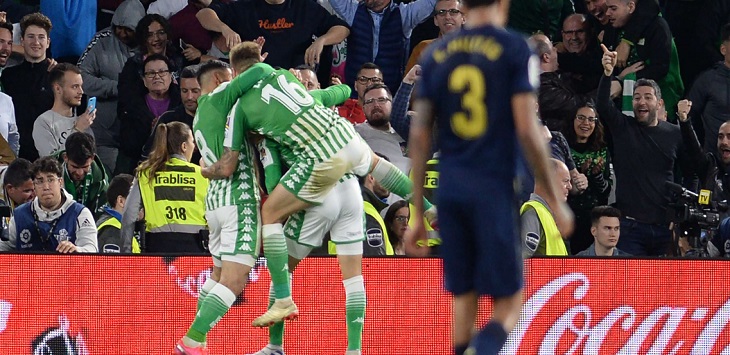 Real Betis menang 2-1 atas Real Madrid, Senin (9/3/2020) dini hari WIB.