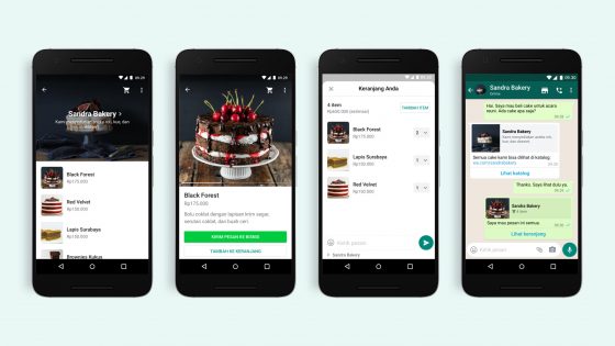 Ilustrasi fitur keranjang belanja di WhatsApp Business. (WhatsApp)