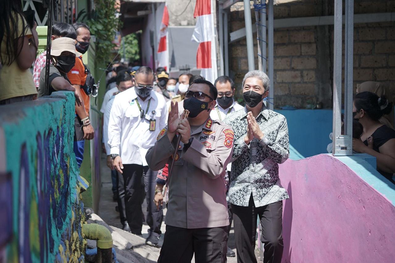 Wakil Wali Kota dan Kapolresta Bogor Kota di Kampung Tangguh Anti Narkoba Kota Bogor