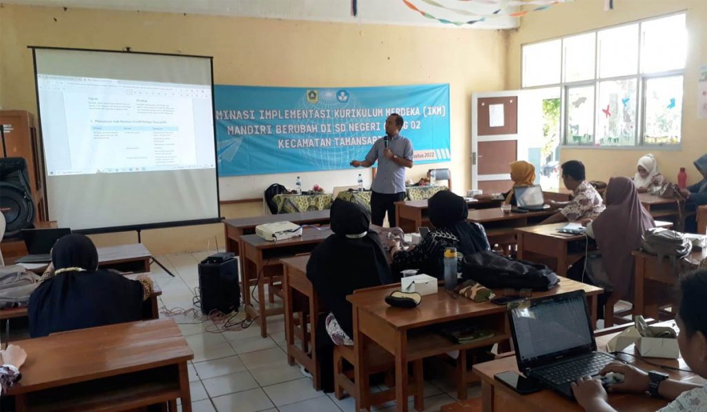 ilustrasi penerapan Kurikulum Merdeka di Tamansari, kabupaten Bogor, yang bakal dijadikan kurikulum nasional tahun 2024.
