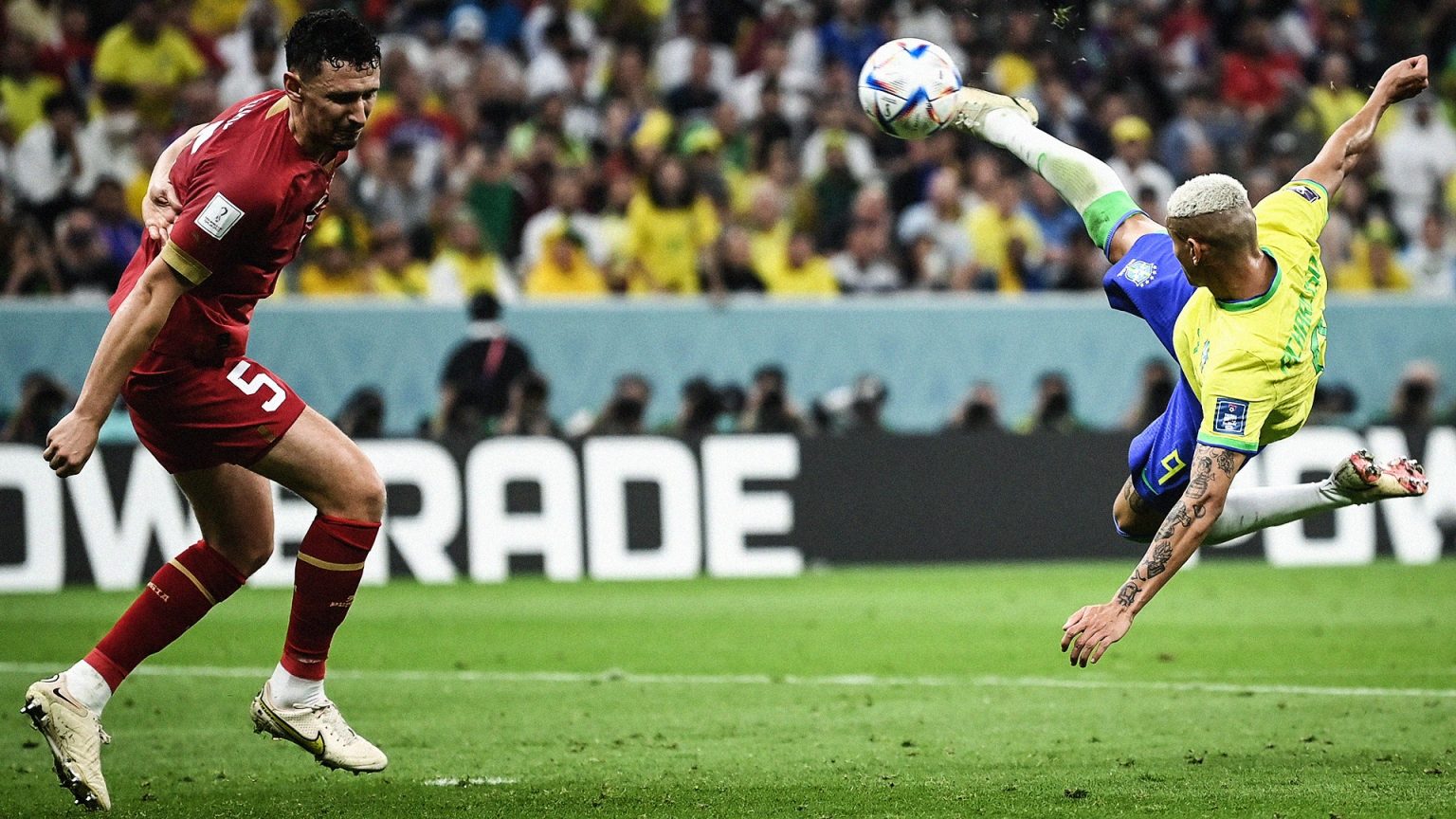 Cetak Gol Akrobatik Richarilson Bawa Brasil Bekap Serbia
