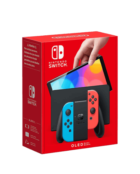Nintendo Switch OLED Model Red and Neon Blue - Nintendo Switch (Pre-owned)